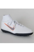 CHUTEIRA SOCIETY NIKE MERCURIALX SUPERFLY 6 CLUB TF - Branco/laranja