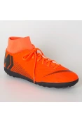 CHUTEIRA SOCIETY NIKE MERCURIALX SUPERFLY 6 CLUB TF - Laranja/preto