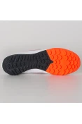 CHUTEIRA SOCIETY NIKE MERCURIALX VAPOR 12 ACADEMY TF - Branco/laranja