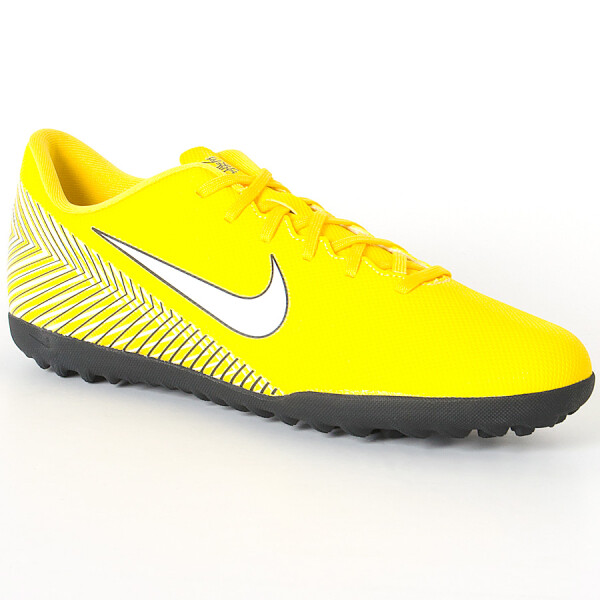 CHUTEIRA SOCIETY NIKE MERCURIALX VAPOR 12 CLUB NEYMAR TF - Amarelo/branco