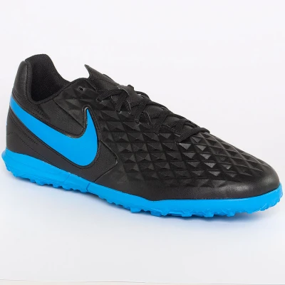 CHUTEIRA SOCIETY NIKE TIEMPO LEGEND 8 CLUB TF MASCULINA - Preto/azul