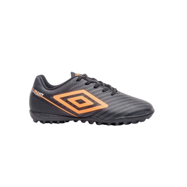 CHUTEIRA UMBRO ADAMANT TOP SPEED TF INFANTIL - Preto/laranja