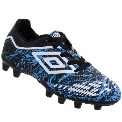 CHUTEIRA UMBRO GRASS 2 CAMPO INFANTIL - Azul/preto