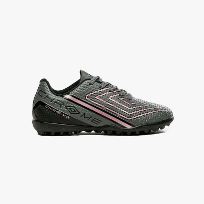 CHUTEIRA UMBRO SOCIETY CHROME INFANTIL - Grafite/rosa