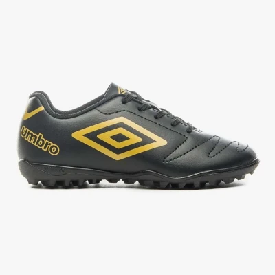 CHUTEIRA UMBRO SOCIETY CLASS 2.2 JR INFANTIL - Preto/dourado