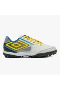 CHUTEIRA UMBRO SOCIETY PRO 5 BUMP CLUB MASCULINA - Branco/amarelo