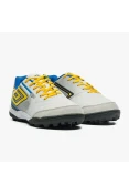 CHUTEIRA UMBRO SOCIETY PRO 5 BUMP CLUB MASCULINA - Branco/amarelo