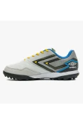 CHUTEIRA UMBRO SOCIETY PRO 5 BUMP CLUB MASCULINA - Branco/amarelo