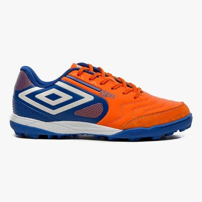 CHUTEIRA UMBRO SOCIETY PRO 5 BUMP CLUB MASCULINA - Laranja/azul