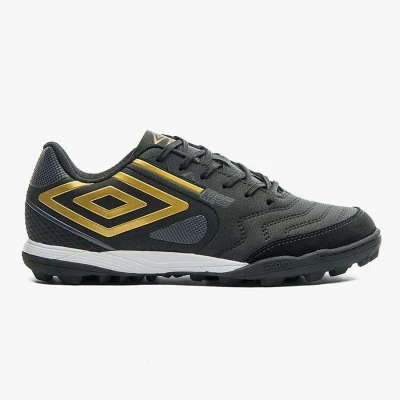 CHUTEIRA UMBRO SOCIETY PRO 5 BUMP CLUB MASCULINA - Preto/dourado