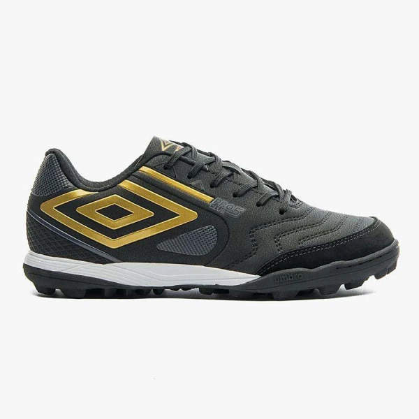 CHUTEIRA UMBRO SOCIETY PRO 5 BUMP CLUB MASCULINA - Preto/dourado