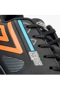CHUTEIRA UMBRO SOCIETY PRO 5 BUMP CLUB MASCULINA - Preto/laranja