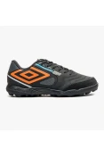 CHUTEIRA UMBRO SOCIETY PRO 5 BUMP CLUB MASCULINA - Preto/laranja