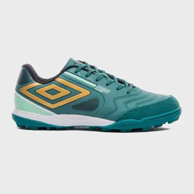CHUTEIRA UMBRO SOCIETY PRO 5 BUMP CLUB - Verde/dourado