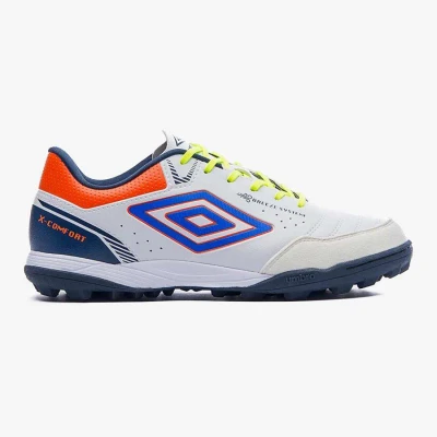 CHUTEIRA UMBRO SOCIETY X-COMFORT MASCULINA - Branco/azul