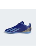 CHUTEIRAS ADIDAS FUTSAL X CRAZYFAST CLUB MESSI JR INFANTIL - Azul/dourado