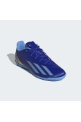 CHUTEIRAS ADIDAS FUTSAL X CRAZYFAST CLUB MESSI JR INFANTIL - Azul/dourado