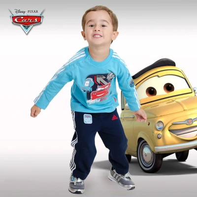 CONJUNTO ADIDAS DISNEY CARS 2 MANGA LONGA INFANTIL - Azul/marinho