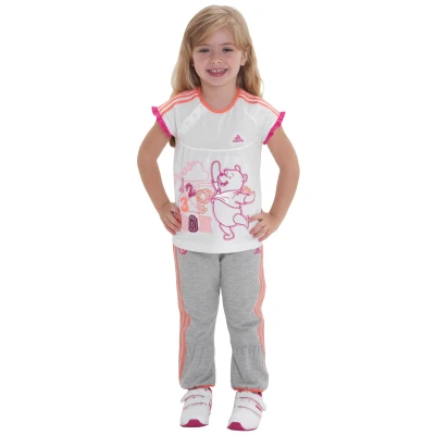 CONJUNTO ADIDAS DY WINNIE INFANTIL - Branco/cinza