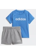 CONJUNTO ADIDAS VERÃO LINEAR INFANTIL - Azul/cinza