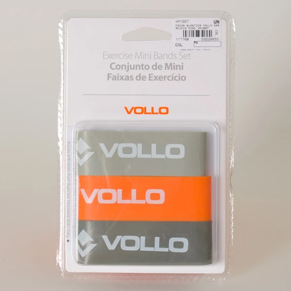 CONJUNTO DE MINI FAIXAS DE EXERCÍCIO VOLLO - Colorido