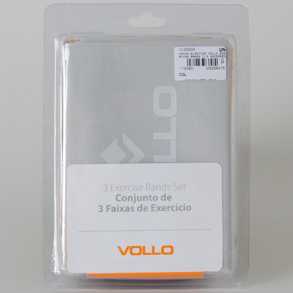 CONJUNTO VOLLO DE 3 FAIXAS DE EXERCÍCIO - Colorido