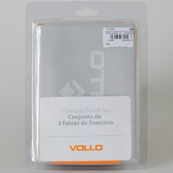 CONJUNTO VOLLO DE 3 FAIXAS DE EXERCÍCIO - Colorido