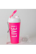 COQUETELEIRA LIVE WORKOUT TIME COM ESFERA DE MOLA - Pink/branco COQUETELEIRA LIVE WORKOUT TIME COM ESFERA DE MOLA - Pink/branco