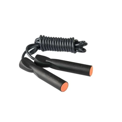 CORDA DE PULAR VOLLO PVC COM ROLAMENTO - Preto/laranja