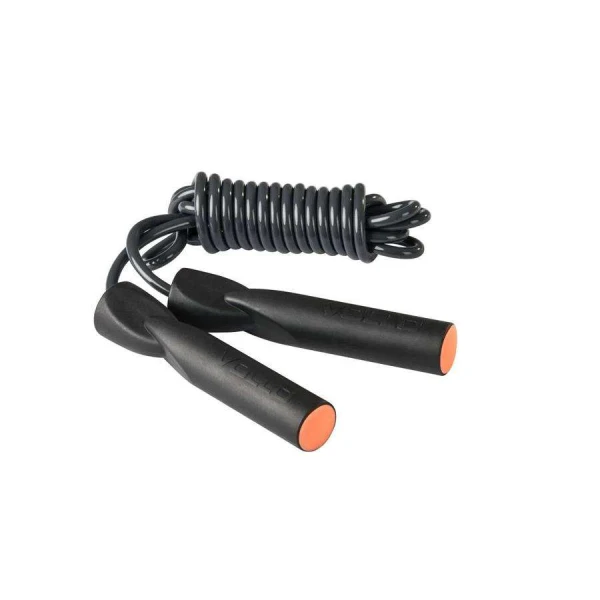 CORDA DE PULAR VOLLO PVC COM ROLAMENTO - Preto/laranja