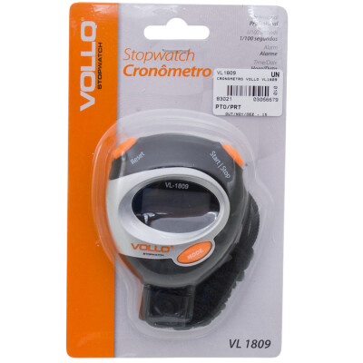 CRONÔMETRO VOLLO - Preto/prata