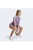 CROPPED ADIDAS FARM MANGA LONGA FEMININO - Azul/laranja