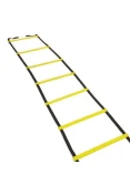 ESCADA DE AGILIDADE POKER PRÓ TREINAMENTO FUNCIONAL 9 DEGRAUS 4,5 mts - Amarelo/preto