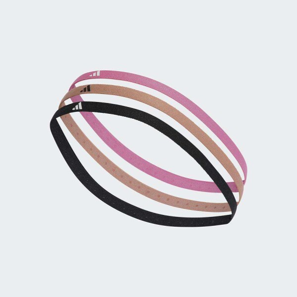 FAIXA DE CABEÇA ADIDAS 3PP HAIRBAND - Rosa/preto