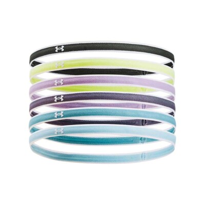 FAIXA DE CABEÇA UNDER ARMOUR MINI HEADBANDS FEMININA (6 UN) - Colorido