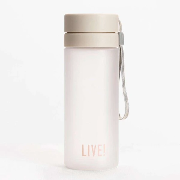 GARRAFA D' ÁGUA FRESH DAILY 600 ML LIVE - Cinza