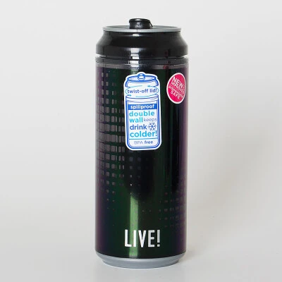 GARRAFA LIVE COLOR CAN 473ML - Preto