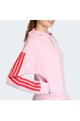 JAQUETA ADIDAS 3S ESSENTIALS COM CAPUZ FEMININA - Rosa/vermelho JAQUETA ADIDAS 3S ESSENTIALS COM CAPUZ FEMININA - Rosa/vermelho