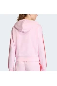 JAQUETA ADIDAS 3S ESSENTIALS COM CAPUZ FEMININA - Rosa/vermelho JAQUETA ADIDAS 3S ESSENTIALS COM CAPUZ FEMININA - Rosa/vermelho