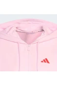 JAQUETA ADIDAS 3S ESSENTIALS COM CAPUZ FEMININA - Rosa/vermelho JAQUETA ADIDAS 3S ESSENTIALS COM CAPUZ FEMININA - Rosa/vermelho