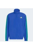 JAQUETA ADIDAS 3S WV TT MASCULINA - Azul/verde JAQUETA ADIDAS 3S WV TT MASCULINA - Azul/verde