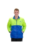 JAQUETA ADIDAS ADIZERO AZF WARM UP DUPLA FACE MASCULINA - Verde/azul