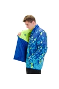 JAQUETA ADIDAS ADIZERO AZF WARM UP DUPLA FACE MASCULINA - Verde/azul
