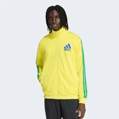 JAQUETA ADIDAS BRASIL COPA DO MUNDO 2026 MASCULINA - Amarelo/verde