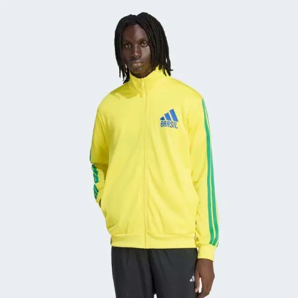 JAQUETA ADIDAS BRASIL COPA DO MUNDO 2026 MASCULINA - Amarelo/verde