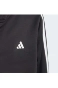 JAQUETA ADIDAS CAPUZ ZÍPER REGULAR FIT 3-STRIPES TRAIN ESSENTIALS AEROREADY INFANTIL - Preto/branco