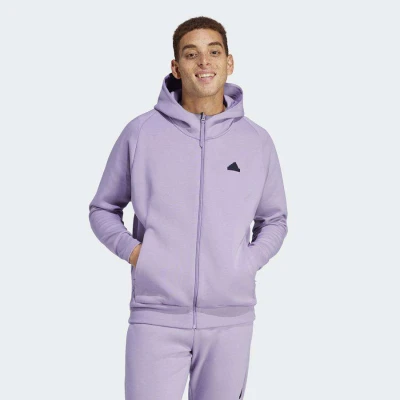 JAQUETA ADIDAS COM CAPUZ ZÍPER Z.N.E. PREMIUM MASCULINA - Lilas