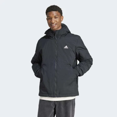 JAQUETA ADIDAS CORTA-VENTO CAPUZ ISOLADA BSC MASCULINA - Preto