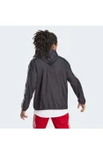 JAQUETA ADIDAS CORTA VENTO ICON 3 STRIPES MASCULINA - Preto/branco