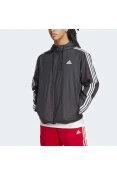 JAQUETA ADIDAS CORTA VENTO ICON 3 STRIPES MASCULINA - Preto/branco